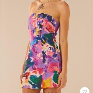PEPPERMAYO FLORAL ABSTRACT MINI DRESS (NWT)